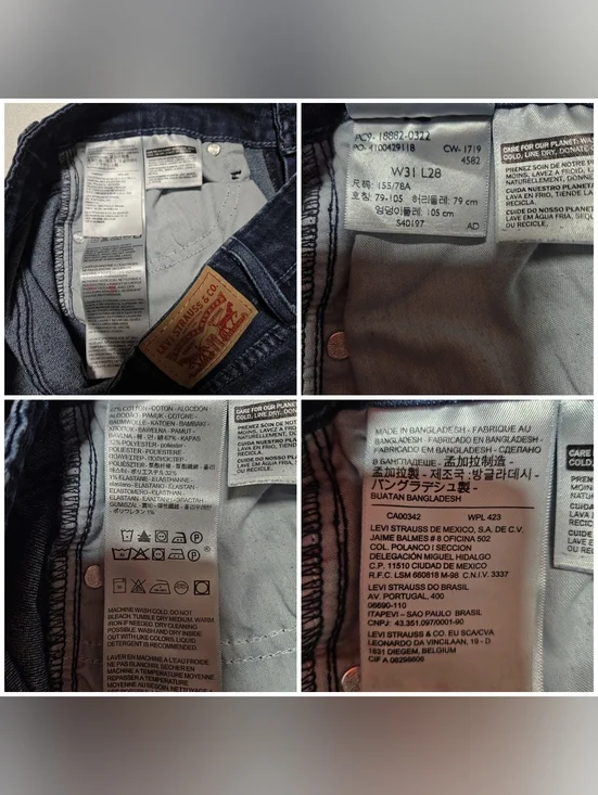 Levi's 721 High Rise Skinny Jeans | Dark Wash Denim | Size W31 L28 - Picture 6 of 7